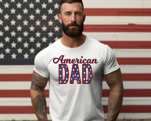 American Dad Mens 4th Of July Patriotic Graphic Tee