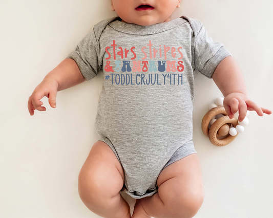 Stars, Stripes And Tantrums 4th Of July Kids Graphic Tee