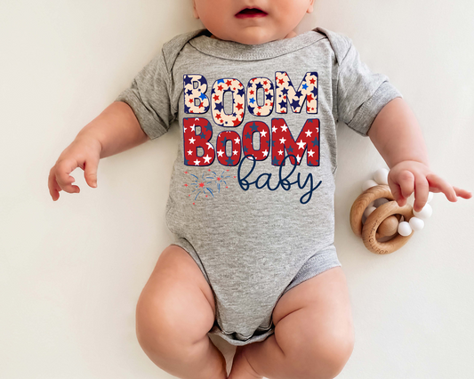 Boom Boom Baby 4th Of July Kids Graphic Tee