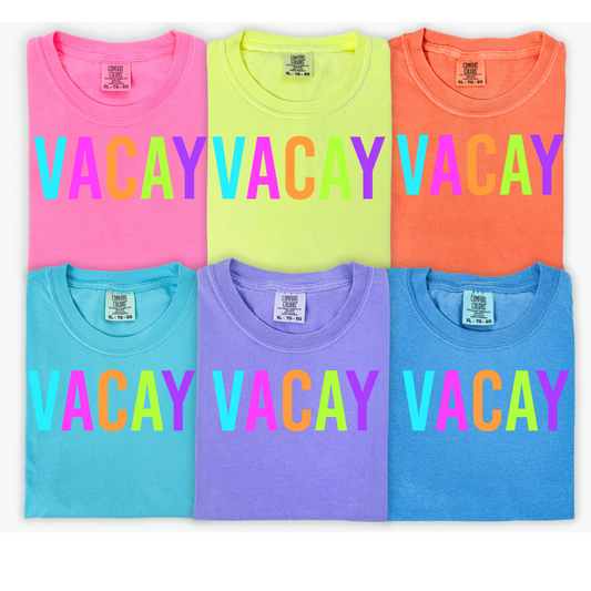 Neon Vacay Graphic Tee Collection Comfort Colors